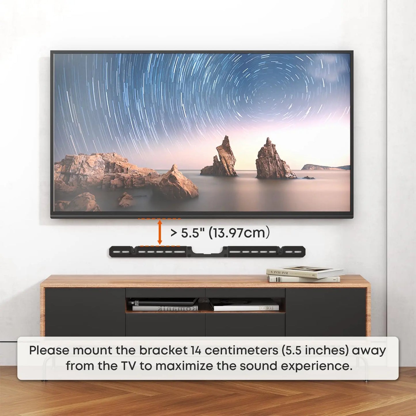 PUTORSEN Soundbar Wall Mount for Sonos Arc Ultra and Sonos Arc, Sound Bar Mounts Under TV,Weight Capacity 22 LBS PUTORSEN