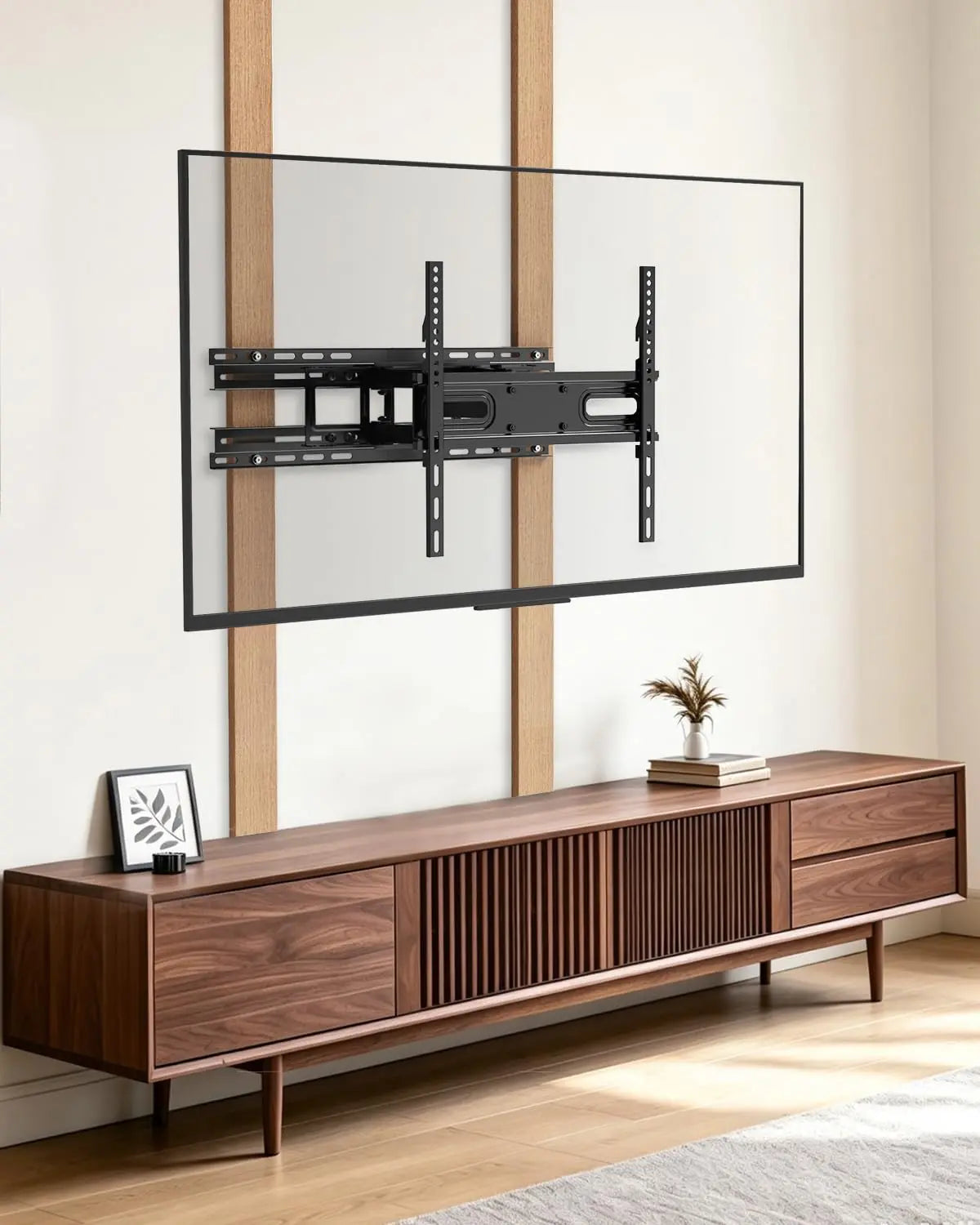 PUTORSEN TV Wall Mount Extension Bracket - Fits 16-24" Wooden Stands, Supports 70kg, Easy Centering, Universal Adapter Plate, Hardware Included PUTORSEN