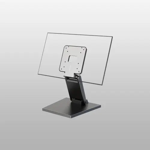 17"–27" Low Profile VESA Monitor Stand, 75x75 & 100x100mm VESA Mount, Foldable Lay-Flat Desktop Monitor Holder for LCD, LED & Touchscreen Displays, Short Metal Construction PUTORSEN