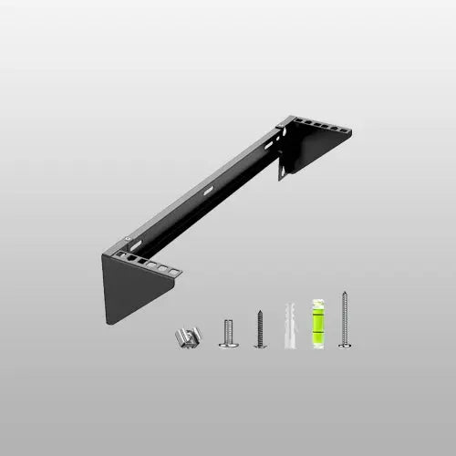 1U Vertical Wall-Mount Rack - 19" Steel Wall & Under-Desk Bracket for Server, Network Switch, or Patch Panel, Supports up to 121lbs PUTORSEN