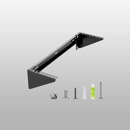 1U Vertical Wall-Mount Rack - 19" Steel Wall & Under-Desk Bracket for Server, Network Switch, or Patch Panel, Supports up to 121lbs PUTORSEN