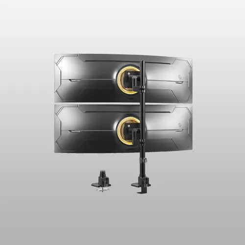 24-57 inch Vertical Dual Monitor Mount, Adjustable Stacked Double Monitor Desk Mount Stand, Max Load 59.4 lbs (per Arm), VESA 75/100 mm PUTORSEN