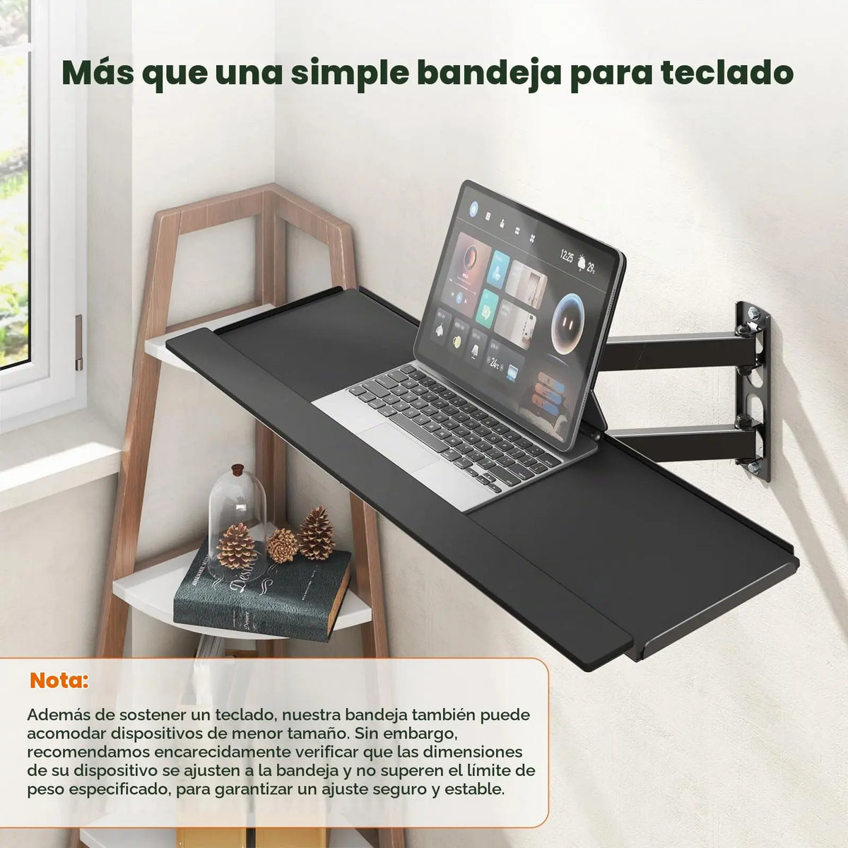 26" Wall-Mounted Keyboard & Mouse Tray PUTORSEN