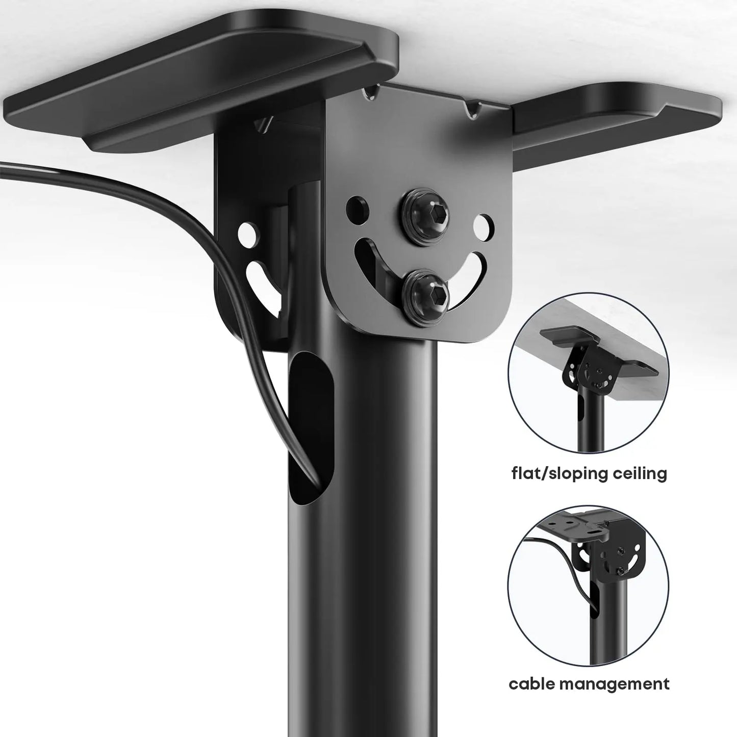 50-100'' Swivel TV Ceiling Mount, up to 176lbs, 45.3-66.9'' Adjustable Height Hanging TV Mount, Max VESA 800x600 mm PUTORSEN
