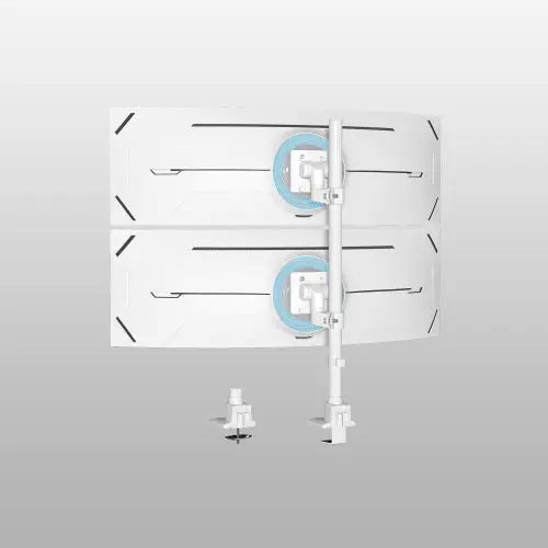 Dual Monitor-Arm Heavy Duty Ultrawide - 24-57 inch Vertical Dual Monitor Mount, Max Load 59.4 lbs (per Screen) ,White PUTORSEN