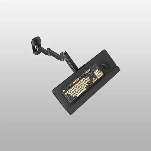 Extra Long Keyboard Wall Mount - 26 Inch Wall Mount Keyboard and Mouse Tray, Full Motion Typing Platform with Spring Arm, Holds up to 19.8 lbs PUTORSEN