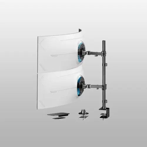 Fully Articulating Desk Mount for 17″–49″ Flat & Curved Screens, Supports 44lbs Each, Black PUTORSEN