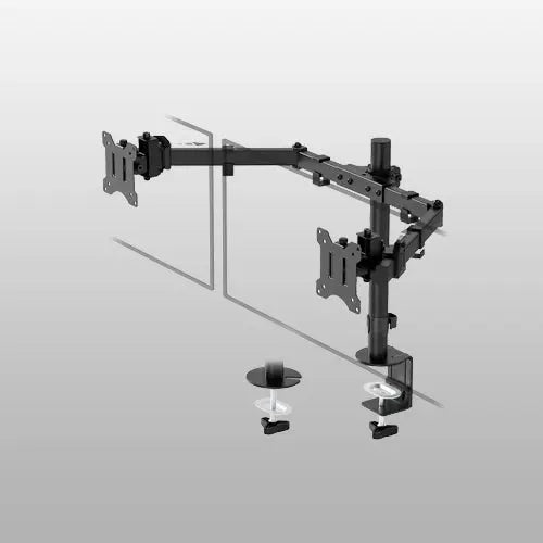 PUTORSEN 24~38 Zoll Monitor Halterung 2 Monitore, Adjustable VESA Slide Bildschirmhalterung 2 Monitore, 9kg pro Arm PUTORSEN