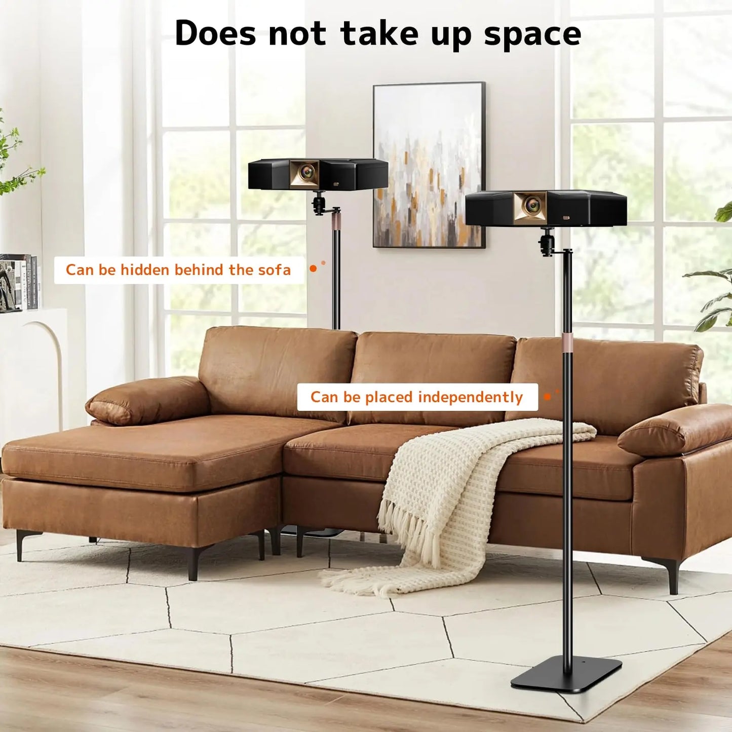 PUTORSEN Beamer Ständer, Projektorständer mit 360° Schwenkbarer,Tragkraft bis zu 5kg , kompatibel mit Beamern, Kameras & Webcams für Zuhause, Büro & Outdoor PUTORSEN