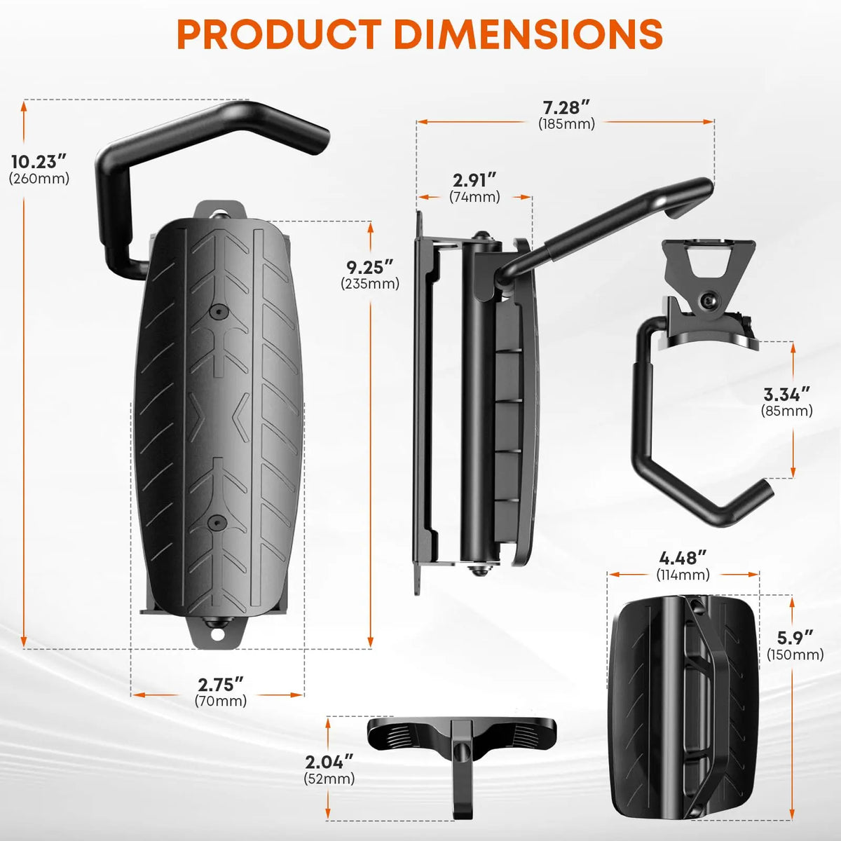 PUTORSEN Bike Rack for Garage, Fits Tires up to 3.5" in wide, Holds up to 77 Lbs PUTORSEN