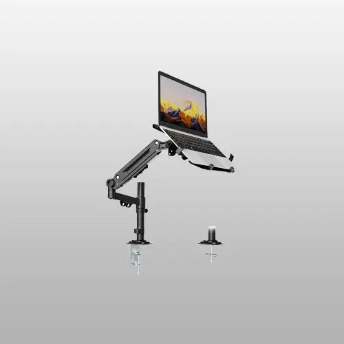 PUTORSEN Bras Support pour PC Portable 18" et Moniteur 17–40", Charge maximale 12 kg, plateau pour ordinateur portable, VESA 75x75/100x100 mm PUTORSEN