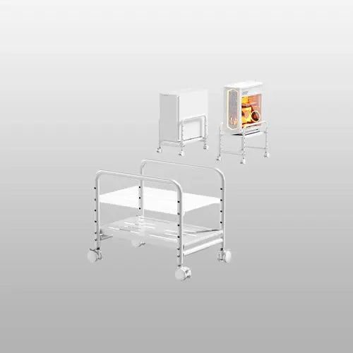 PUTORSEN Computer Tower Stand Under Desk - Rolling CPU Holder with 360° Locking Wheels, Max Load 66 lbs, White PUTORSEN