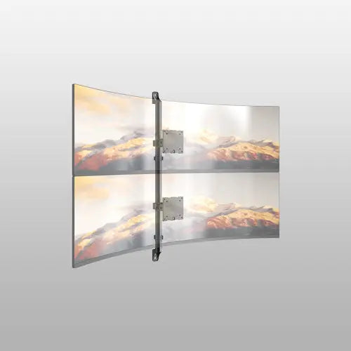 PUTORSEN Dual Monitor Wall Mount for 17–49 Inch Flat & Curved Screens, 44 lbs Per Arm, Heavy Duty, Height Adjustable, VESA 75/100 mm, Black PUTORSEN