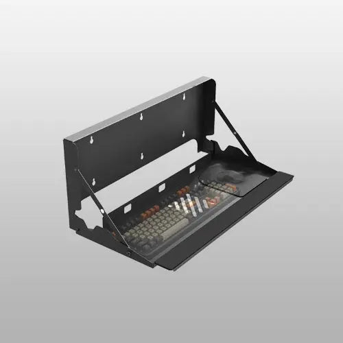 PUTORSEN Flip Down Keyboard Tray Wall-Mount - 24 Inch Computer Keyboard and Mouse Platform Tray, Space Saving Design, Mouse Pad and Wrist Pad Included, Holds Up to 22 lbs PUTORSEN