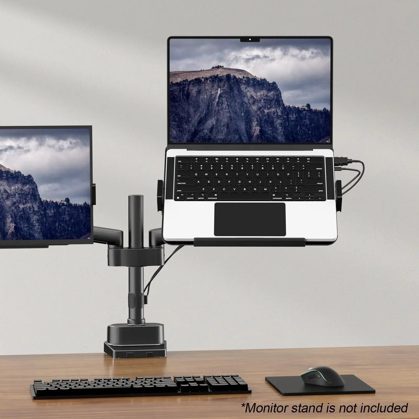 PUTORSEN Metal VESA Mount for 12-18 inch Laptops up to 9 kg, Laptop Mount with Ventilation for Monitor Arms PUTORSEN