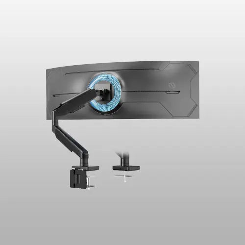 PUTORSEN Monitor Tischhalterung für 17-49 Zoll LED LEC Bildschirm, Gasfeder Monitorhalterung Höhenverstellbar Schwenkbar Neigbar Einarmig Monitor bis zu 2-20 kg, VESA 75/100 mm PUTORSEN