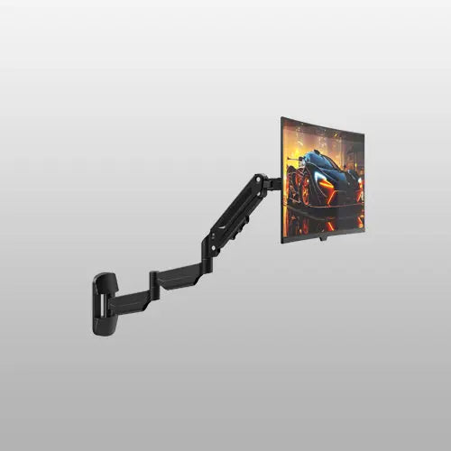 PUTORSEN Monitor Wall Mount for 17-32 inch - Extra Long Single Wall Mounted Monitor Arm, Fully Adjustable Vesa Wall Bracket, VESA 75x75/100x100, Hold up to 19.84 lbs PUTORSEN