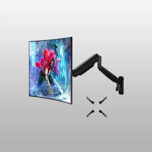 PUTORSEN Monitor Wall Mount for 17-45 Inch, VESA 75/100/200 mm, Up to 15 kg, Black, Articulating Arm, Height Adjustable PUTORSEN