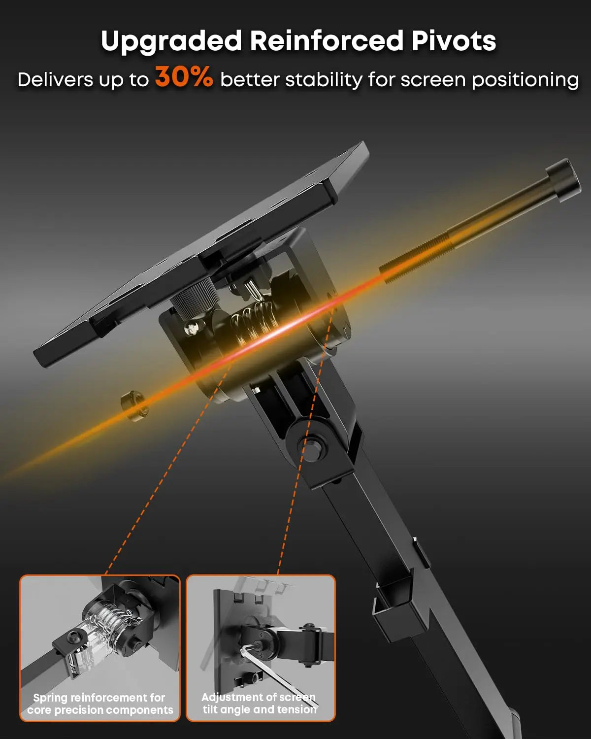 PUTORSEN Monitor Wall Mount for up to 49 inch Ultrawide Screens, Max Holds 44lbs, VESA 75/100 mm, Black PUTORSEN
