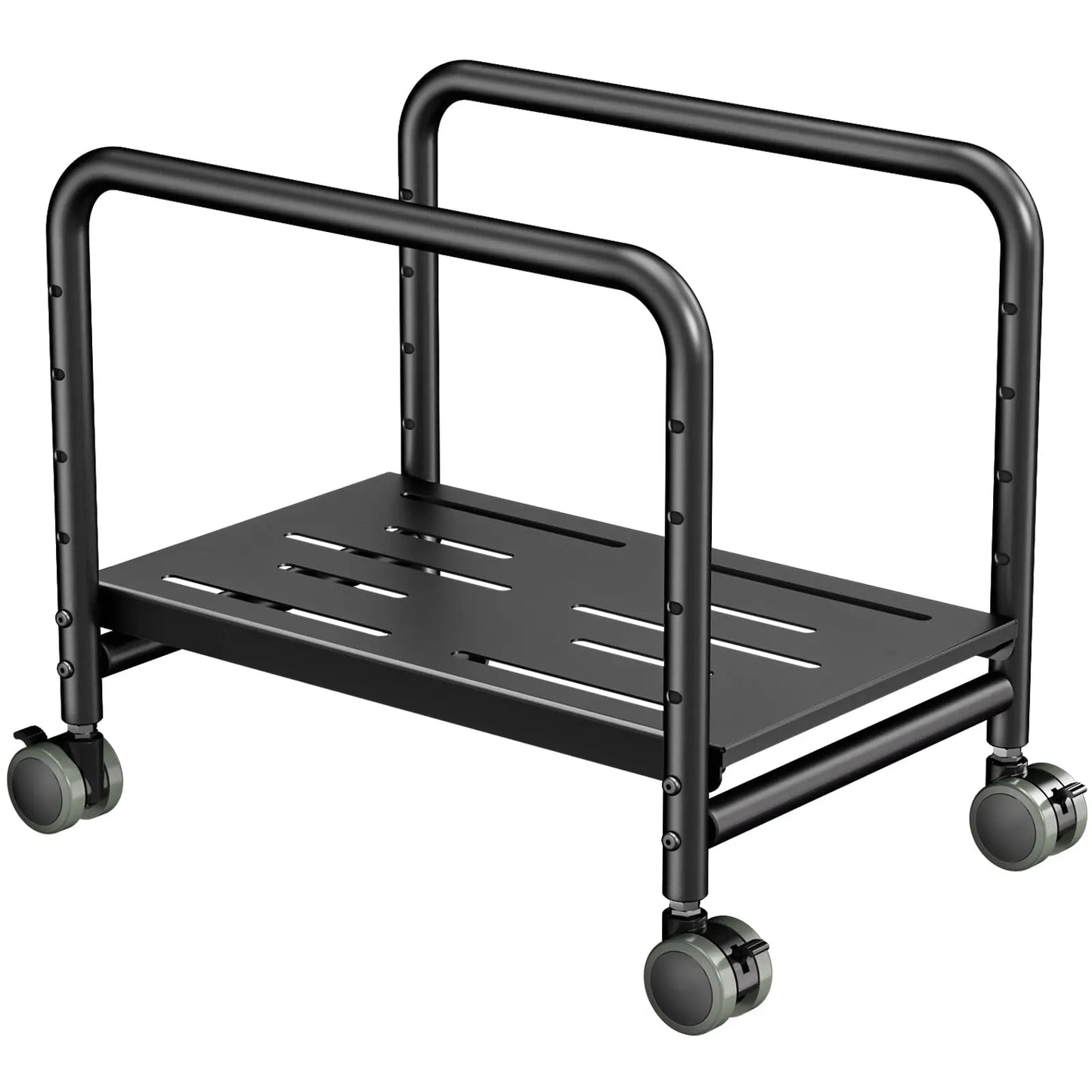 PUTORSEN PC Stand with Casters - Height-Adjustable Under-Desk PC Cart for Mid-Tower PC Cases, Supports up to 30 kg, Case Width up to 25.4 cm PUTORSEN