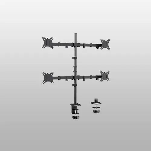 PUTORSEN Quad Monitor Stand, 4 Monitor Desk Mount for 17 to 32 Inch Screens, Heavy Duty Fully Adjustable Desk Arm with 31.7" Height, VESA 75/100 mm PUTORSEN