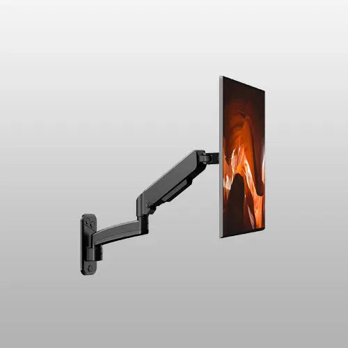 PUTORSEN Single Monitor Wall Mount for 17-32 inch Flat/Curved Screens, VESA 75x75/100x100, Supports up to 19.8lbs, Black PUTORSEN