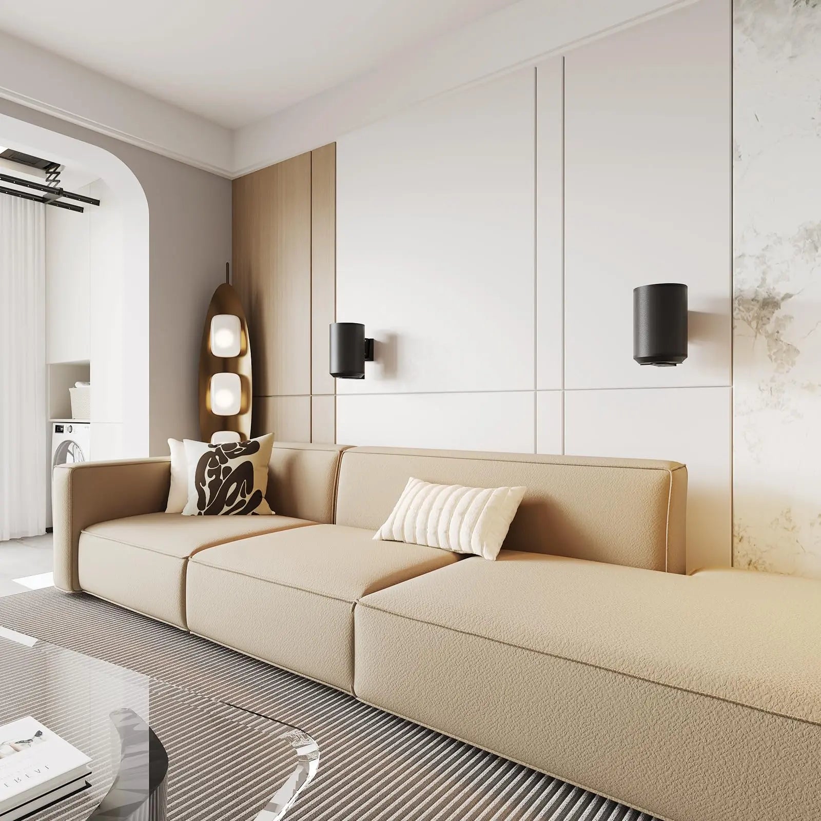 PUTORSEN Speaker Wall Mount for Sonos Era 100,Tilt & Swivel Speaker Shelf Bracket for Better Audio Enjoyment,Cable Management, 2 Pack PUTORSEN