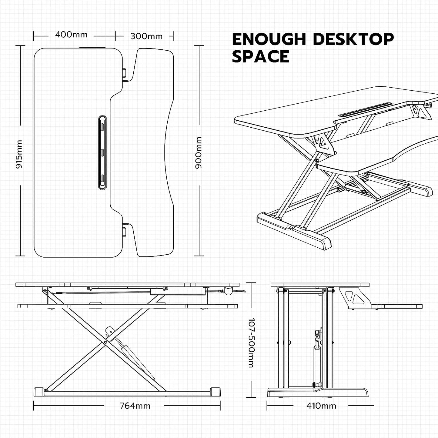 PUTORSEN Standing Desk Converter PUTORSEN