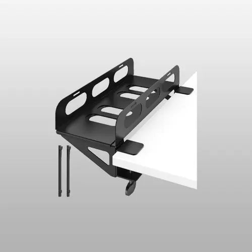 PUTORSEN Support de bureau pour PC robuste, charge maximale 30 kg, extension de bureau à largeur réglable, gain de place, 2 sangles de sécurité et support mural PUTORSEN