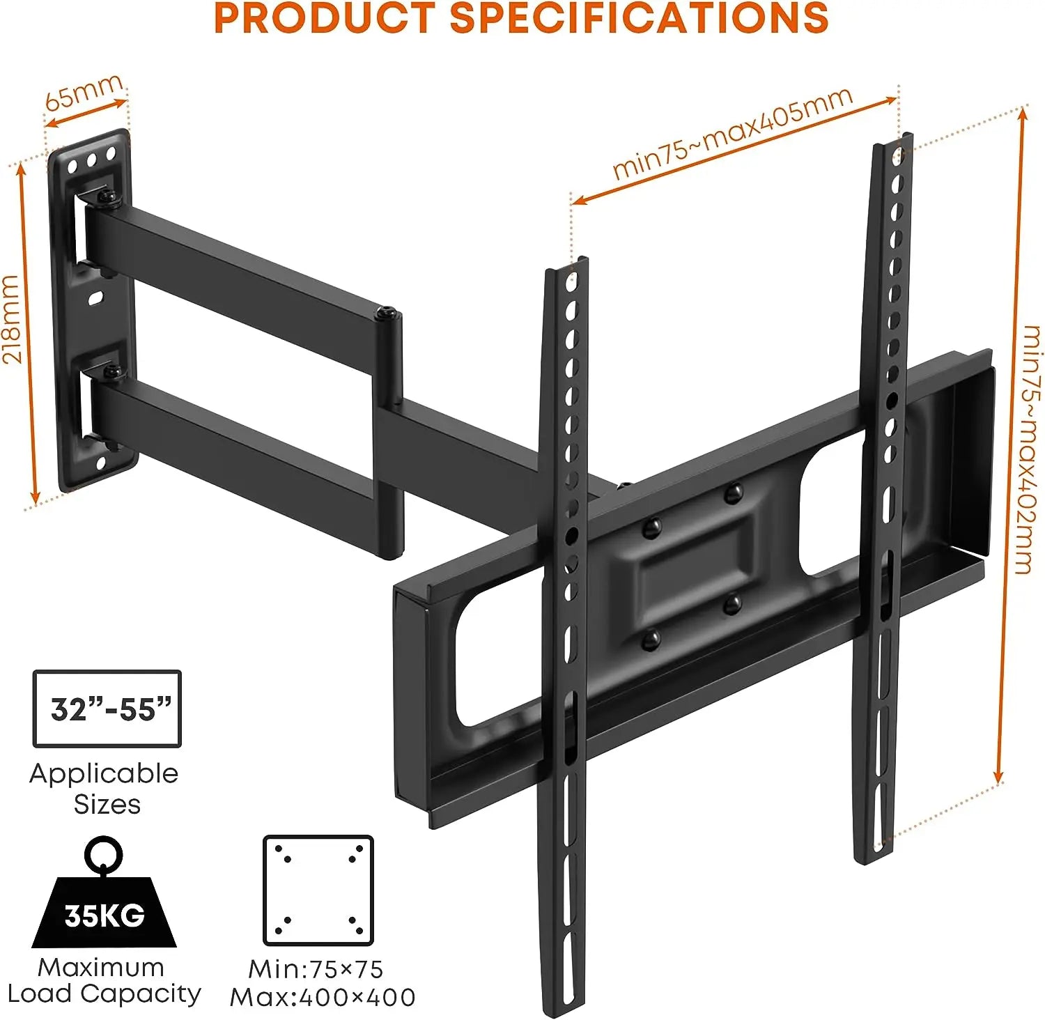 PUTORSEN TV Wall Bracket Mount PUTORSEN