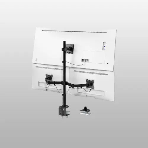 PUTORSEN Triple Monitor Mount for Up to 49" Ultrawide and 32" Monitors per Side Arm, Extra Tall 3 Monitor Desk Mount Holds up to 44 lbs, VESA 75/100 mm PUTORSEN