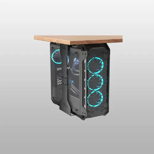 PUTORSEN Under Desk PC Mount, 7.9-13.4’’ Width Adjustable Computer Tower Stand, up to 77 lbs, with Protective Mats, for Mid/Mini-Tower Case in Office,Gaming, Laboratory and Home PUTORSEN