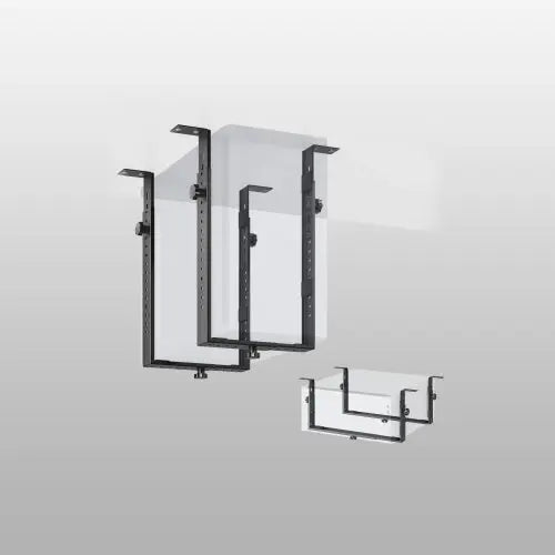 PUTORSEN Under-desk PC holder for computer case - up to 35 kg load capacity, space-saving, universal and stable desktop mounting PUTORSEN