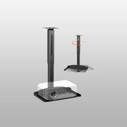 PUTORSEN Universal Projector Ceiling Mount with Tray & 360° Swivel Arm Built-in Cable Management, Fully Adjustable, No-Drill Installation, Supports up to 22 lbs, for Home Theater & Office, Black PUTORSEN