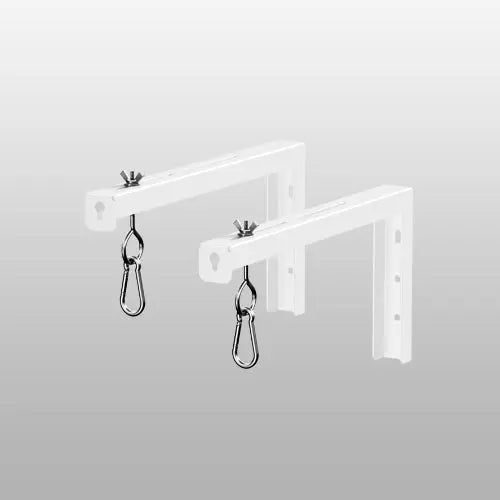 PUTORSEN Universal Projector Screen Ceiling Mount L-Brackets, Wall Hanging Mount 12 inch Adjustable Extension with Hook Kit, Hold up to 80 lbs, for Home Projector and Movie Screens PUTORSEN