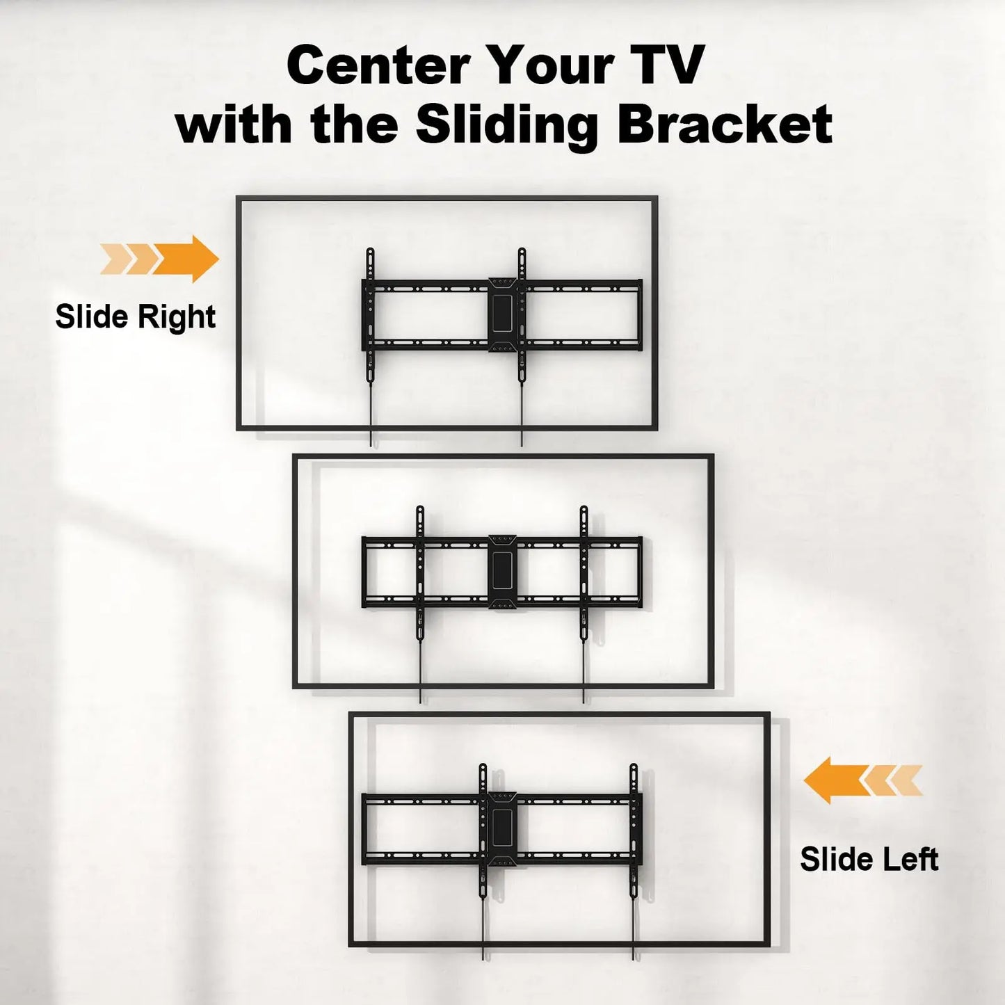 PUTORSEN Universal TV Wall Mount Ultra Slim for 43-95 Inch TVs - Tiltable TV Mount up to 75 kg, Max VESA 800 x 400 mm PUTORSEN