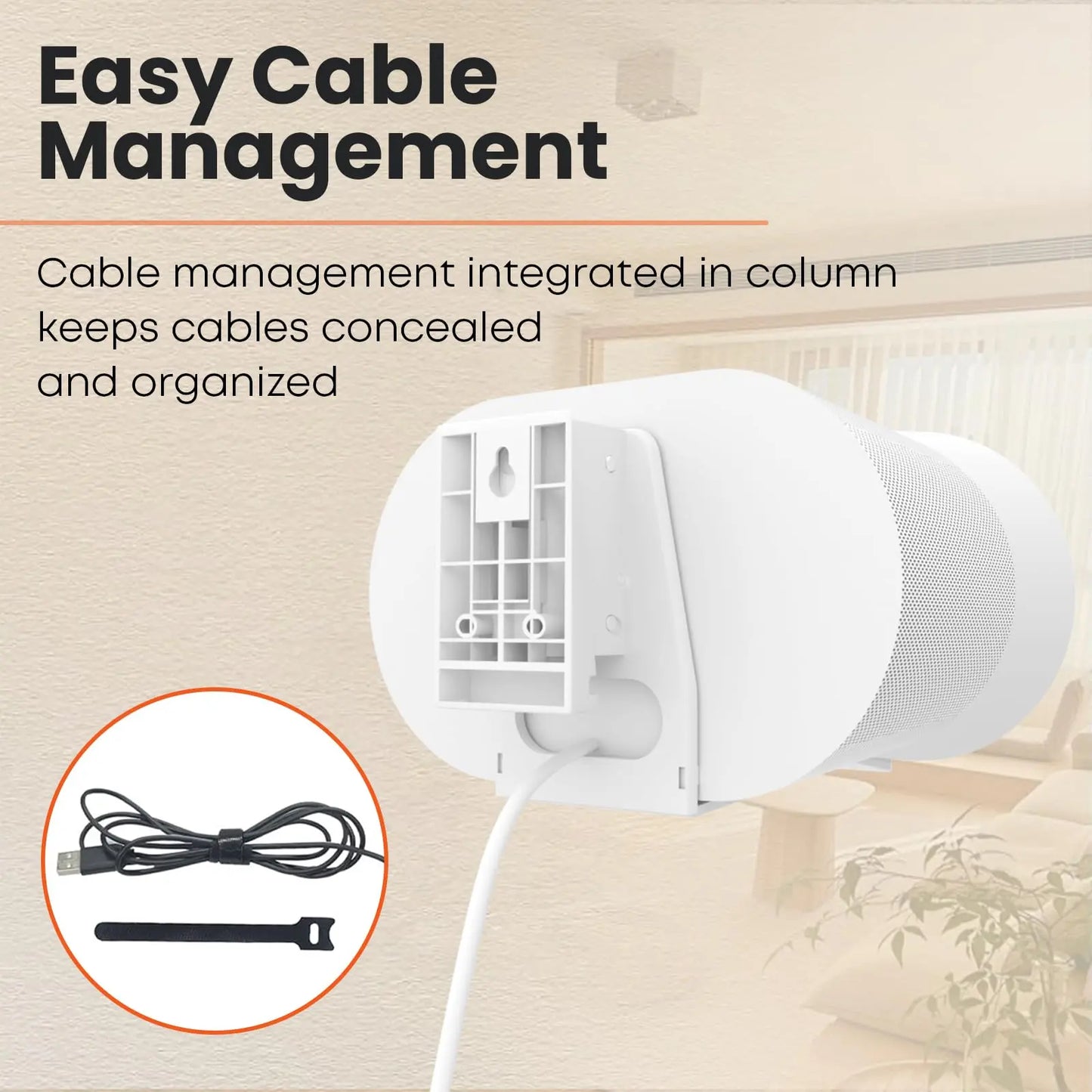 PUTORSEN Wall Mount Bracket for Sonos Era 300,Tilt & Swivel Speaker Shelf Bracket for Best Audio Enjoyment,Cable Management,Hold up to 11lbs(Single Pack,White) PUTORSEN