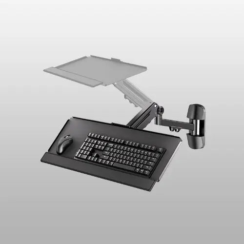 PUTORSEN Wall Mount Keyboard Tray- Keyboard and Mouse Stand & Monitor Mount Arm,Height Adjustable Typing Platform Holds up to 26.4 lbs PUTORSEN
