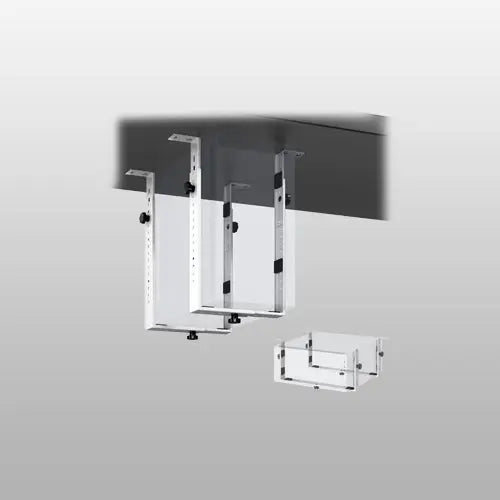 PUTORSEN White Under Desk PC Mount for Mid & Mini-Tower Cases, Vertical or Horizontal CPU Holder Supports up to 77 lbs, Space-Saving Computer Rack Compatible with ATX/Micro-ATX/Mini-ITX PUTORSEN