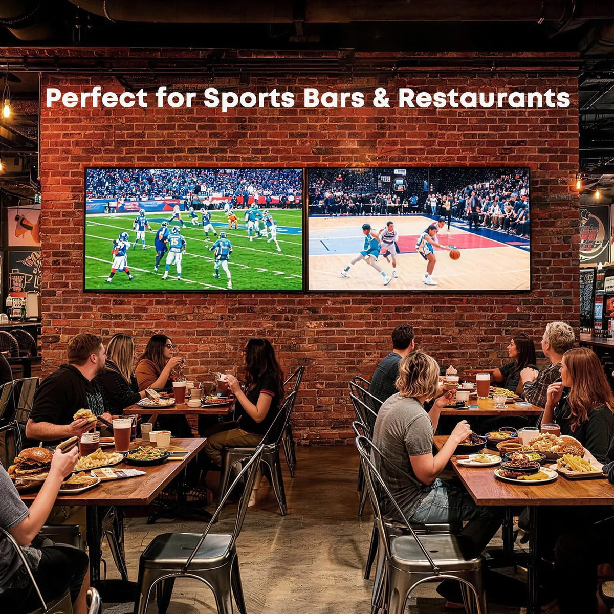Pop-Out 1x2 Video Wall Mount, Fits 37-65" TVs, 220 lbs Total Capacity, 2.7"-8.3" Wall Extension, Modular Design for 1x2, 2x2 & 1x4 Video Walls, VESA 100x100mm to 600x400mm PUTORSEN