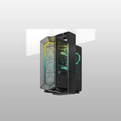 Support PC sous Bureau réglable hauteur et largeur, pour tour Mid/Full Tower, jusqu'à 25 kg, Noir PUTORSEN