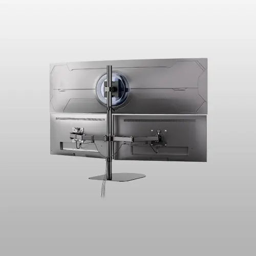 Support Triple Écran pour 49/32 Pouces, VESA 75x75/100x100 mm, charge 20 kg Base lestée stable, sans serrage. Écran central 49" jusqu'à 20 kg, écrans latéraux 32" jusqu'à 10 kg. Acier renforcé, réglages complets, montage facile PUTORSEN