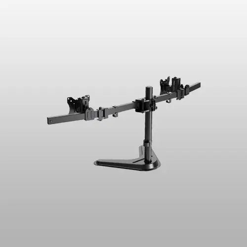Support double écran 17–40", réglage fin 40 mm, 9 kg par bras, bras coulissant VESA avec socle autonome, VESA 75x75/100x100 mm PUTORSEN