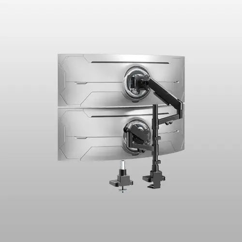 Vertical Dual Monitor Mount, Fits 17-49" Ultrawide Screens, Heavy-Duty Fully Adjustable, 35.5 lbs Per Arm Capacity, C-Clamp & Grommet Base, VESA 75/100mm PUTORSEN